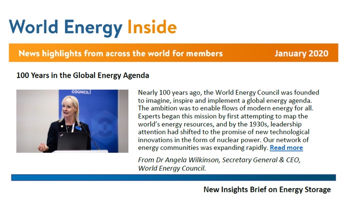 Доступен новый номер информационного бюллетеня World Energy Inside за январь 2020 года